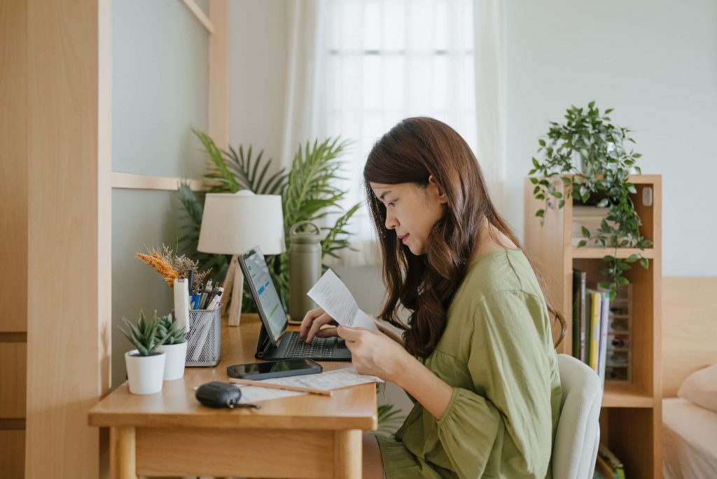 Woman on her laptop