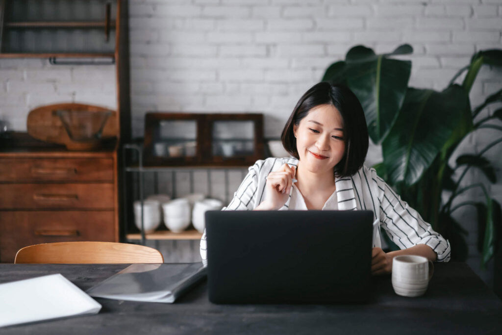 Woman on her laptop